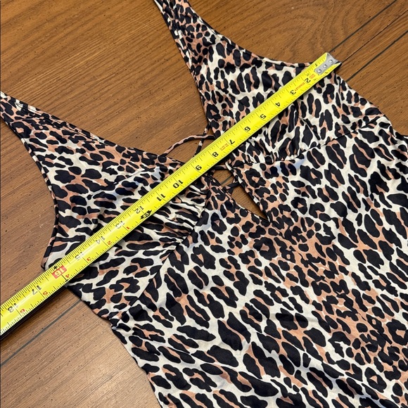 Vintage Silky Leopard Print Vanity Fair Maxi Slip Dress Chemise Slinky Gown - Picture 4 of 16